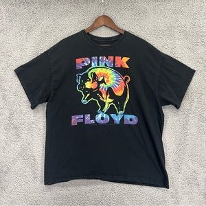 Pink Floyd Liquid Blue Graphic T-Shirt Band 100% Cotton Black Men Size XL